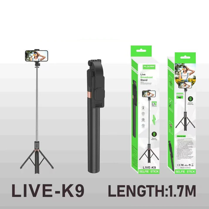 Plokama 1.7m Selfie Stick Live-K9