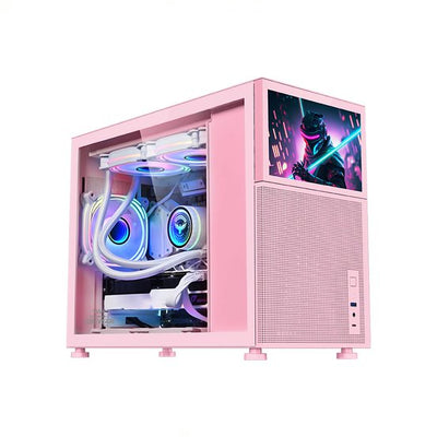Armaggeddon Tessaraxx Core Vision Micro-ATX Gaming Case - Pink