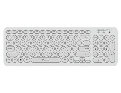 Alcatroz A2000 Jellybean Wireless Keyboard and Mouse Combo - White