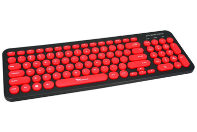 Alcatroz A2000 Jellybean Wireless Keyboard and Mouse Combo - Black/Red