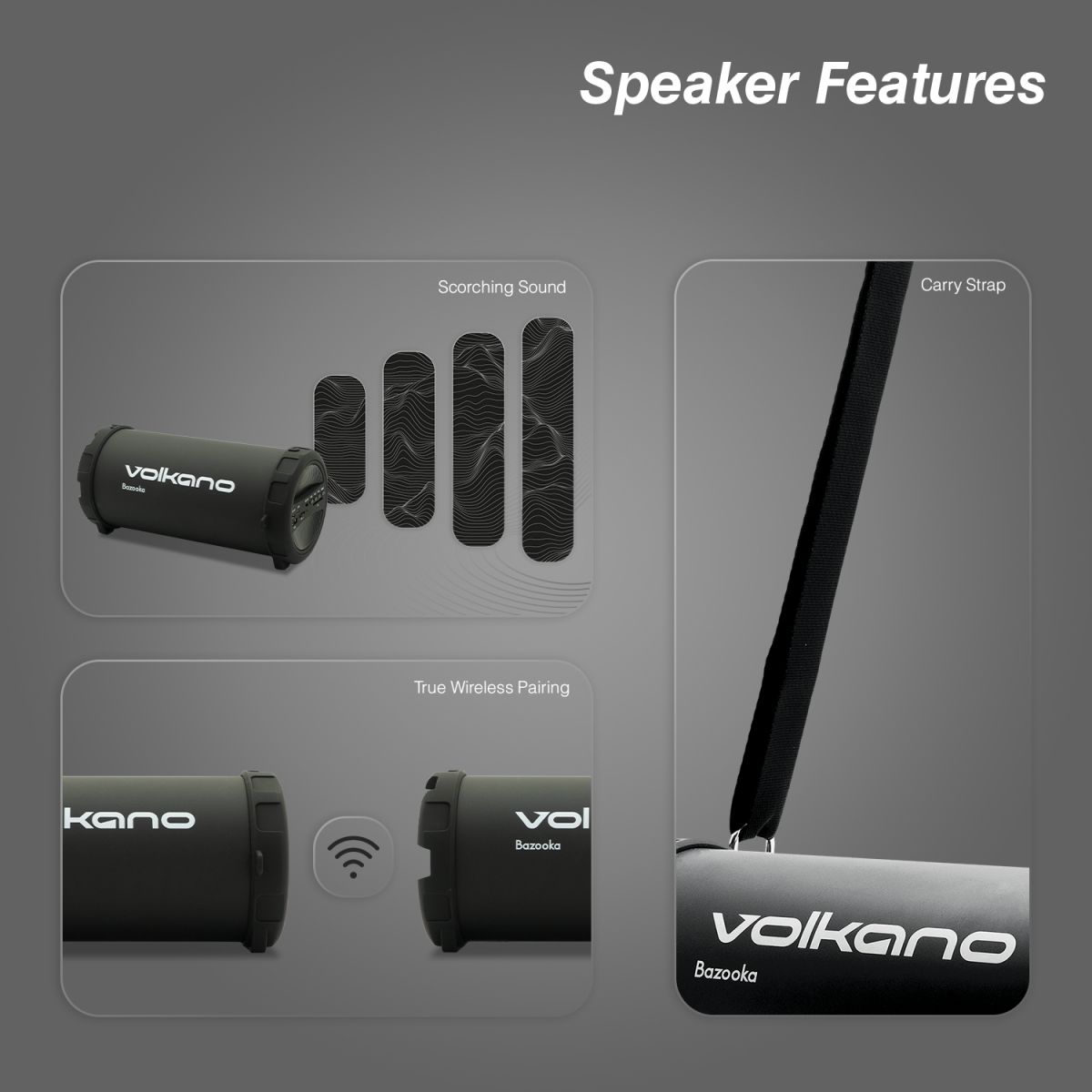 Volkano Bazooka Bluetooth Speaker