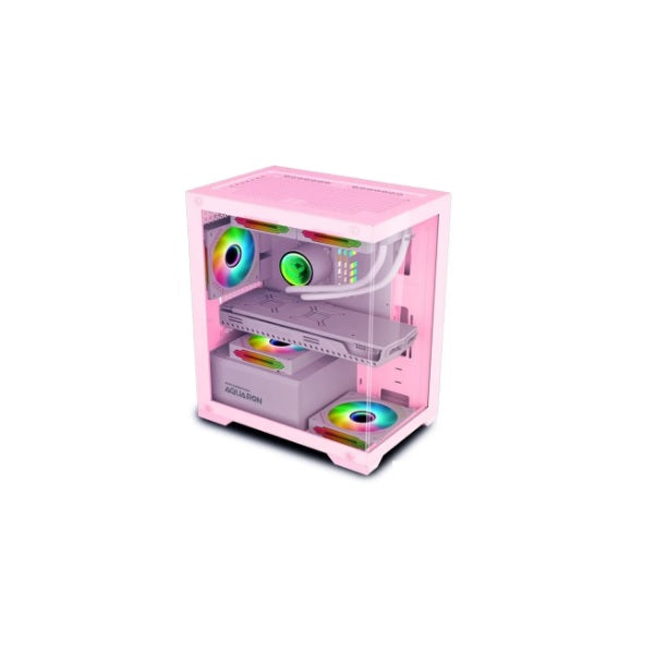 Armaggeddon Aquaron MicroATX Gaming Case - Pink