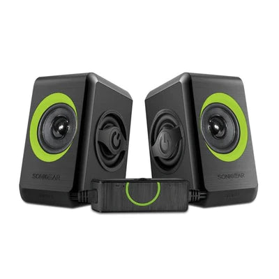 SonicGear Quatro 2 2.0 Speaker System - Lime Green