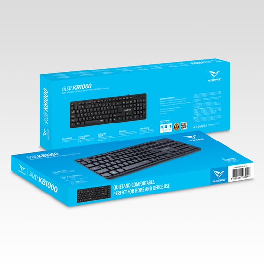 Alcatroz Silent KB1000 USB Wired Keyboard