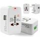 Worldwide Travel Adapter with Built in Dual USB Charger Ports 