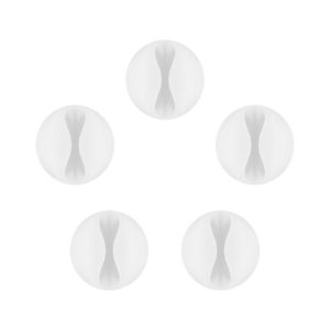 Goobay Cable Management 1 Slot 5-Piece Set - White - Image 2