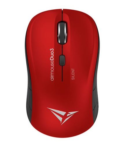 Alcatroz Airmouse Duo 3 Silent Wireless and Bluetooth Mouse – Black/Red