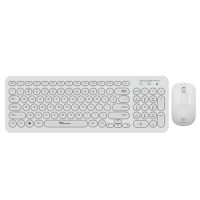Alcatroz A2000 Jellybean Wireless Keyboard and Mouse Combo – White