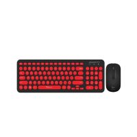 Alcatroz A2000 Jellybean Wireless Keyboard and Mouse Combo – Black/Red