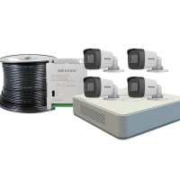 Hikvision 4CH 2.0 MP Kit + 100M RG59 Cable