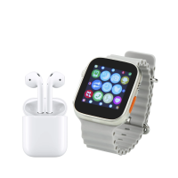 W8 Ultra Smart Watch + TWS Earpods