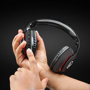 Volkano Impulse Series Wireless Bluetooth Headphones - Black - Image 3