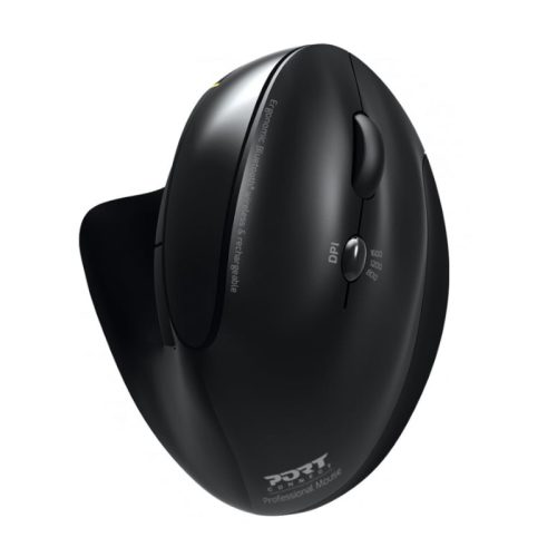 Port Connect Wireless Rechargeable Ergonoc Mouse Bluetooth
– Black