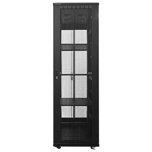 Linkbasic 42U 1M Deep Cabinet 4 Fans 3 Shelves & Perforated Steel Doors