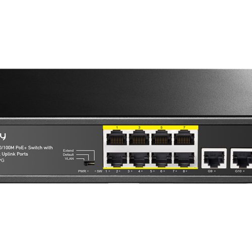 Cudy 8 Port Fast Ethernet PoE 115W 2 Gigabit Switch | FS1010PG