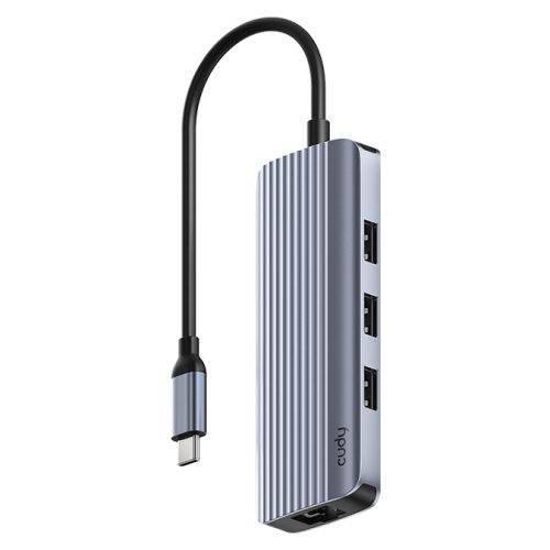 Cudy 6-in-1 4K 60Hz HDMI USB-A and USB-C Gigabit Ethernet Hub | UH606