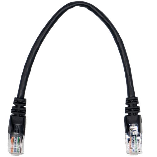 Linkbasic 22cm UTP Cat5e Flylead Black