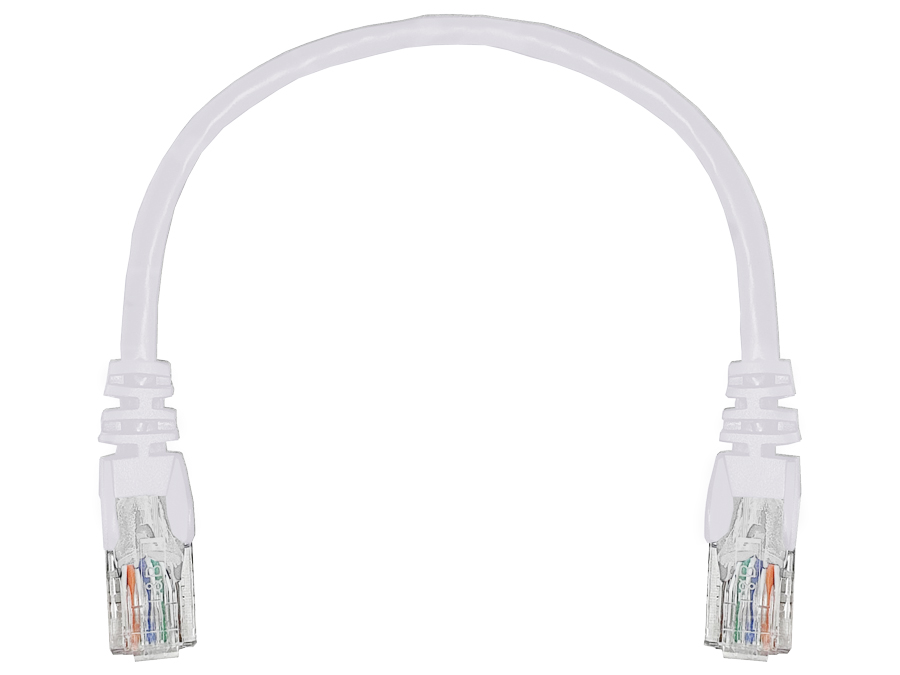 Linkbasic 22cm UTP Cat5e Flylead White