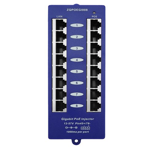 8 Port Gigabit Passive PoE Injector
