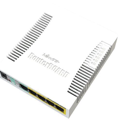 MikroTik SwOS Smart Switch 5 Port Gigabit 1SFP PoE Out | CSS106-1G-4P-1S