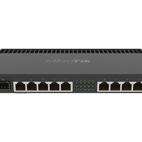 MikroTik 10 Port Gigabit 1SFP+ 4 Core L5 Rack-Mount Router | RB4011iGS+RM