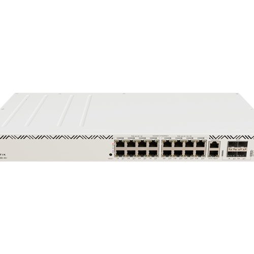 MikroTik Cloud Router Switch 16 Port PoE 600W 4SFP+ | CRS320-8P-8B-4S+RM