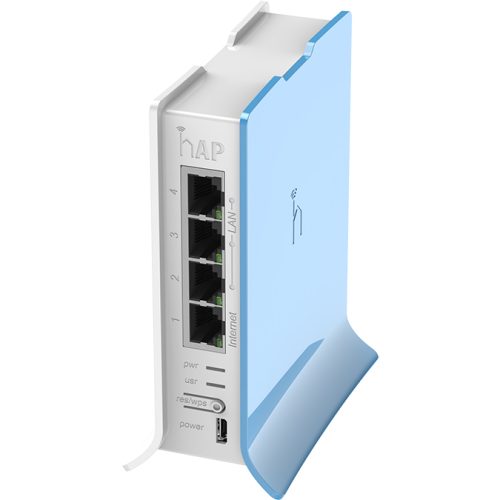 MikroTik hAP Lite Tower 4 Port Ethernet 300Mbps WiFi 4 Router | RB941-2nD-TC