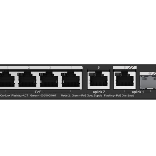 Reyee 6 Port Gigabit with 4 PoE 54W 1SFP Combo Port Smart Managed Switch | RG-ES206GS-P