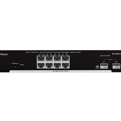 Reyee 8 Port Gigabit PoE 125W 2SFP Layer 2+ Smart Managed Switch |  RG-NBS3100-8GT2SFP-P-V2