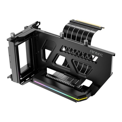 Antec SHIFT ARGB Vertical GPU Bracket with PCIe 4.0 Riser Cable – Black