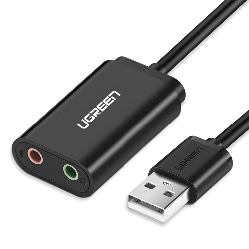 UGREEN USB to 3.5mm External Stereo Sound Adapter – Black