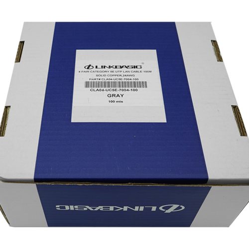 Linkbasic 100m Box Cat5e Solid Grey UTP Cable