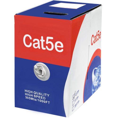 Scoop Unbranded 305m Box Cat5e CCA Grey UTP Cable