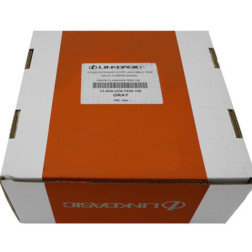 Linkbasic 100m Box Cat6 Solid Grey UTP Cable