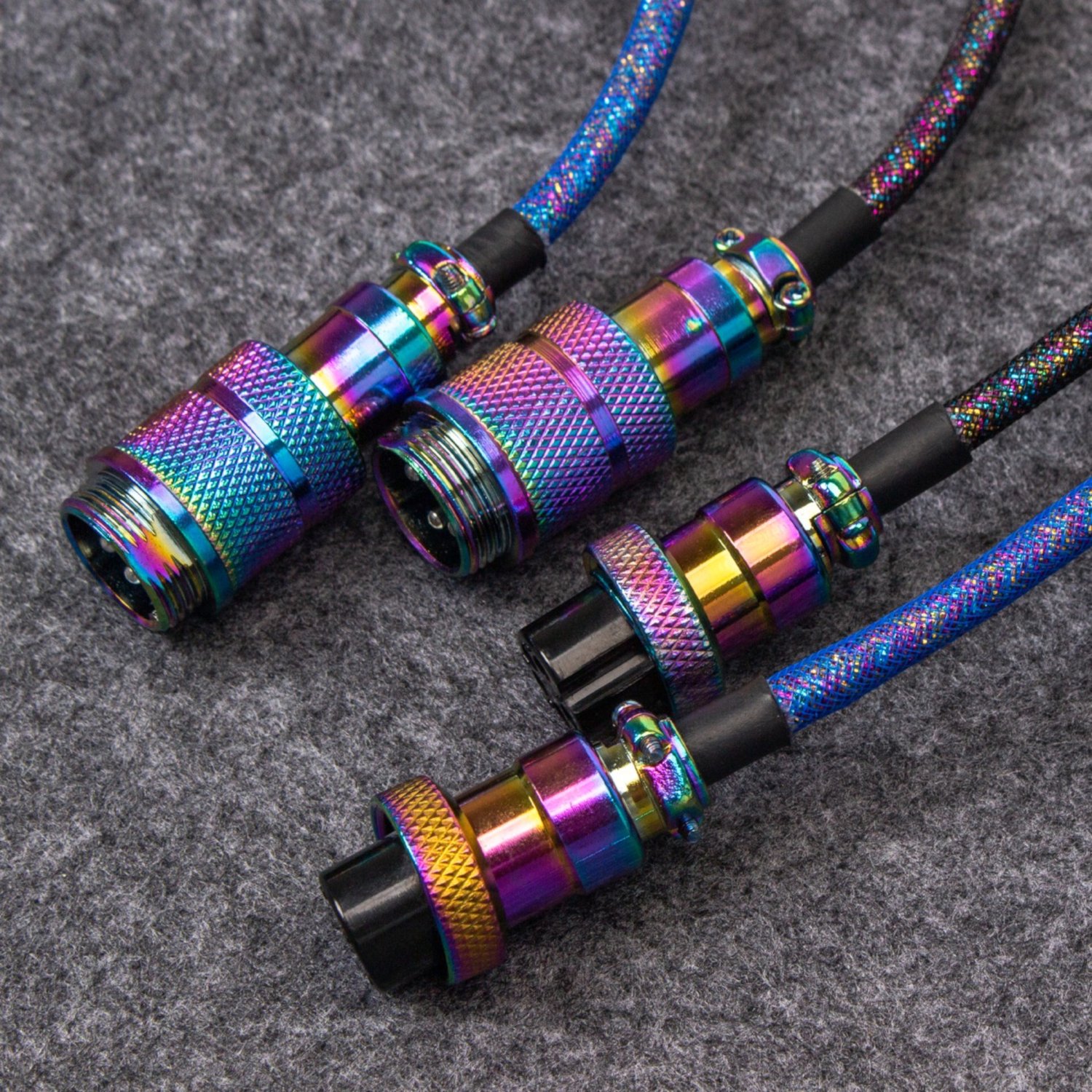 Keychron Premium Coiled Aviator USB Cable | Type-C + USB-A Adapter | Detachable Aviator Connector | 108 cm - Image 4