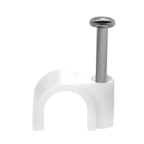 6mm Cable Clips 100 Pack White