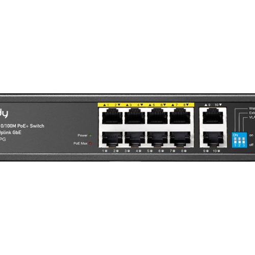 Cudy 8 Port Fast Ethernet PoE 115W 2 Gigabit Switch | FS1010PG