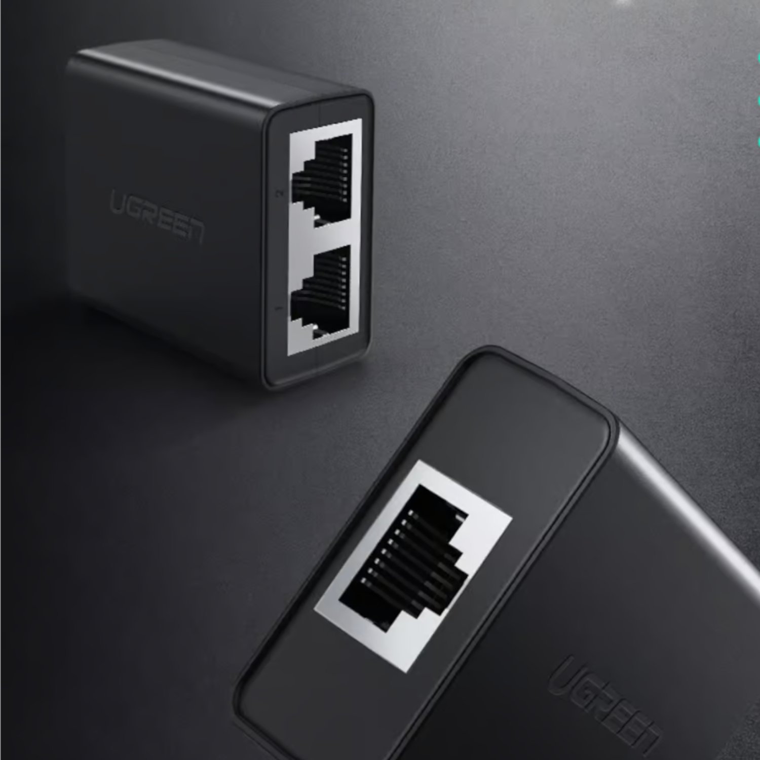 UGREEN RJ45 Splitter Adapter 2 Pack (Black) - Image 2