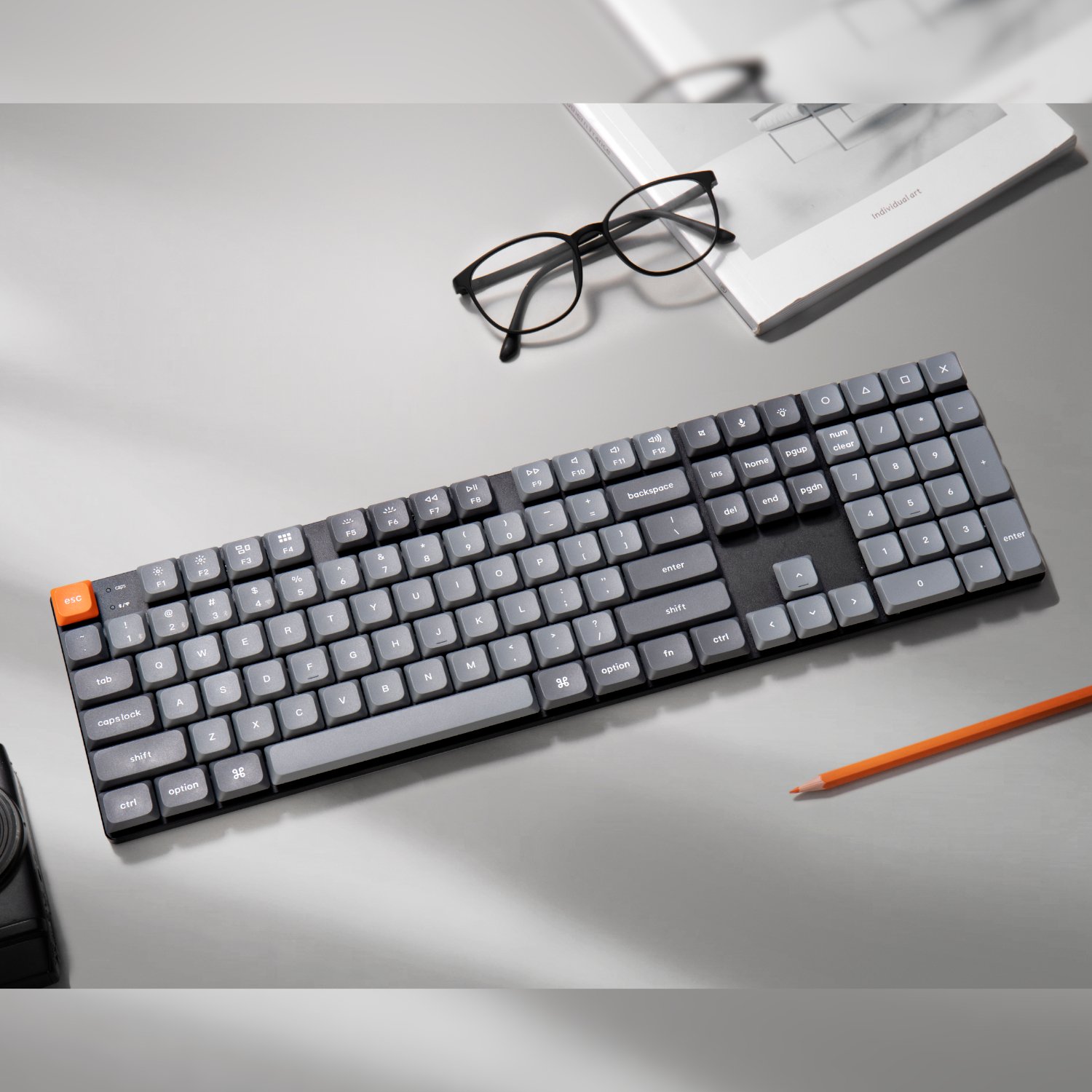 Keychron K5 Max QMK/VIA Full-sized Wireless Custom Mechanical Keyboard | BROWN Switches - Image 3