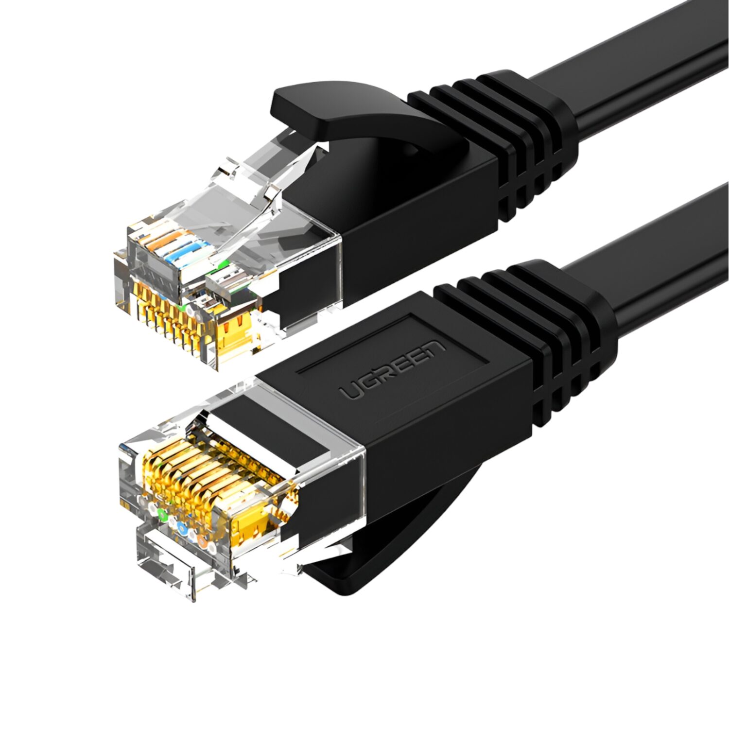 UGREEN NW102 Cat6 U/UTP Flat Ethernet Cable 0.5m – Black