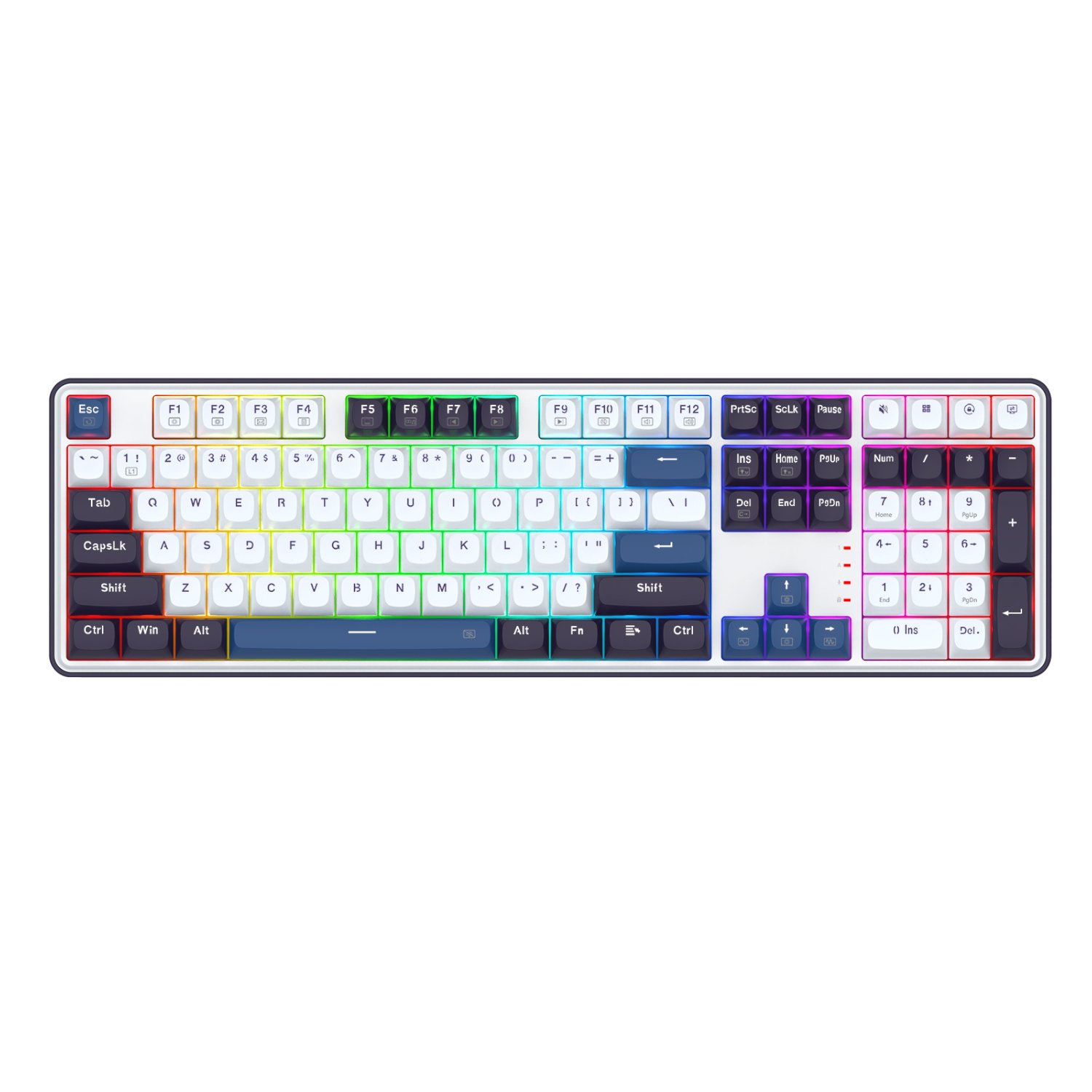 Redragon K689 WYVERN RGB Wired Mechanical Keyboard – White/Black