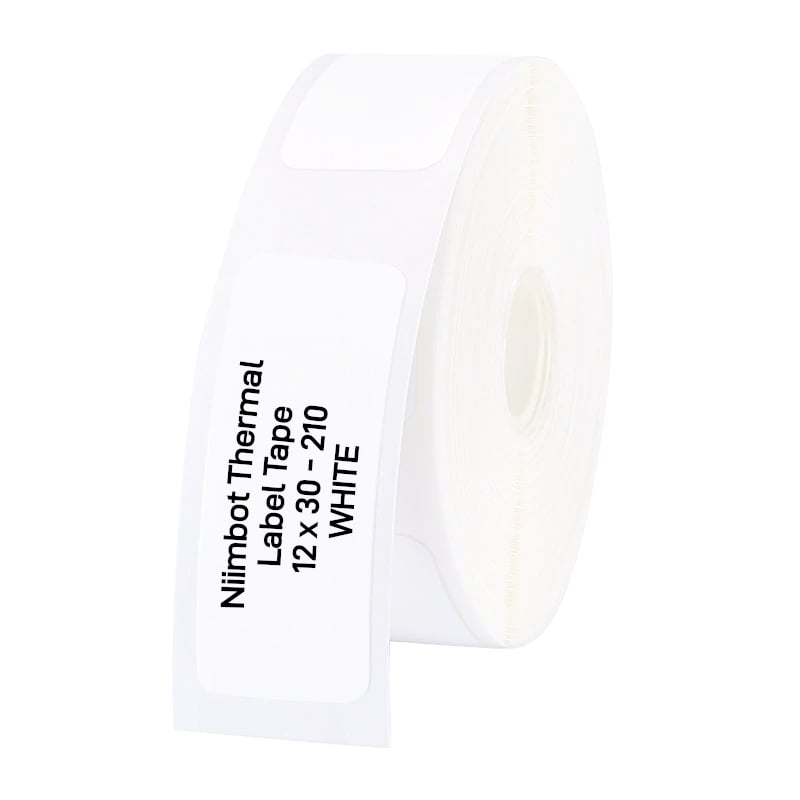NIIMBOT D11/D110/D101/H1S Thermal Label 12x30mm – 210 Labels Per Roll – White