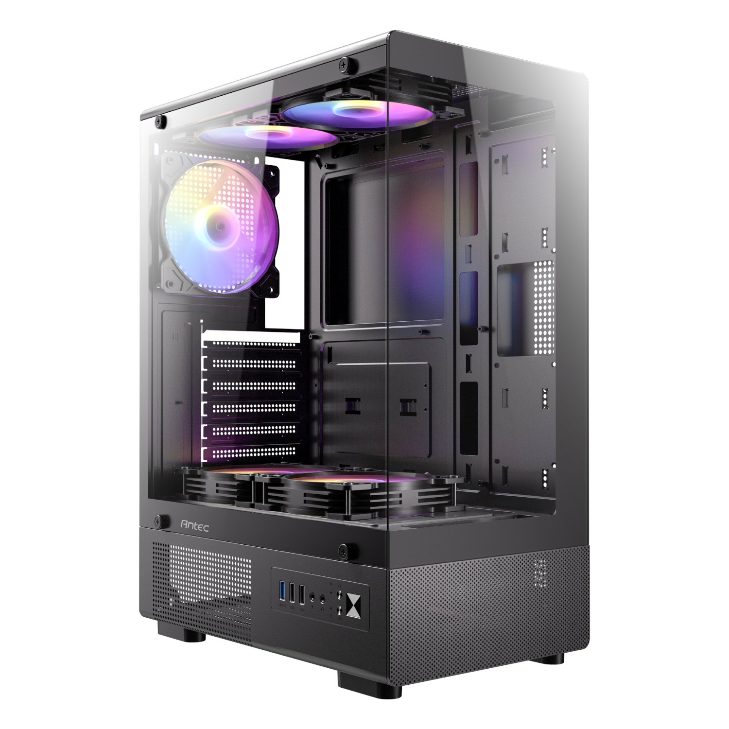 Antec VCX200 RGB Elite ATX Mid-Tower Gaming Chassis – Black