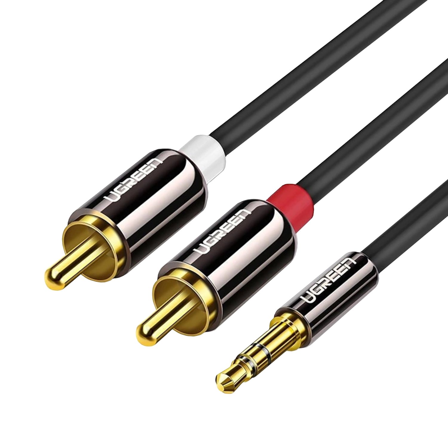 UGreen AV116 RCA to AUX 3.5mm Audio Cable 2M – Black