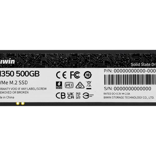 Biwin 500GB PCIe 4.0 M.2 2280 SSD | BM350NN500G-RGX