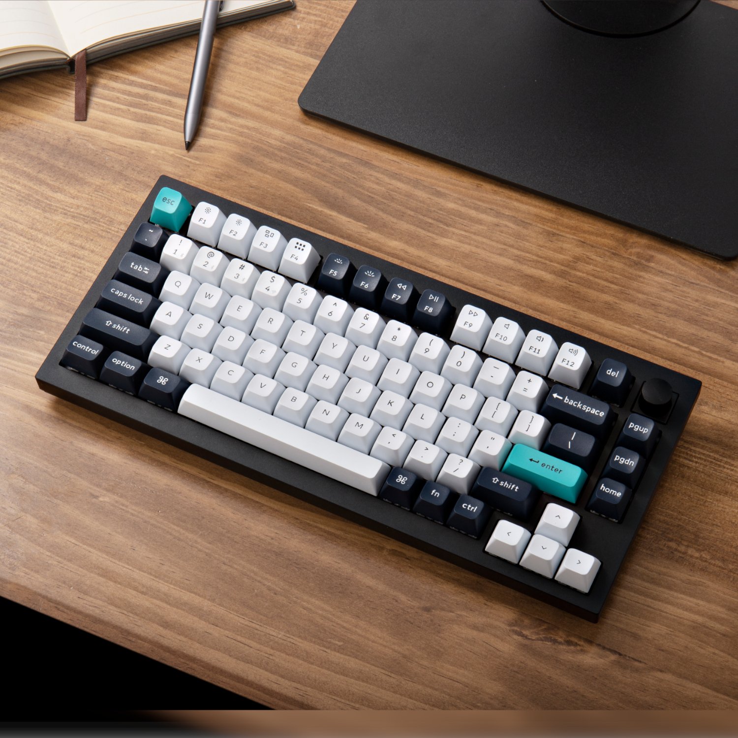 Keychron Q1 Max QMK/VIA RGB Wireless Custom Mechanical Keyboard (Gateron BANANA Switches) - Black - Image 5
