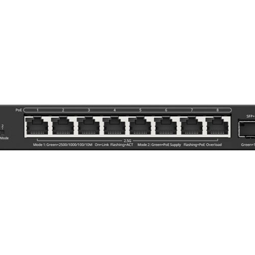 Reyee 8 Port 2.5Gbps PoE 130W 1SFP+ Smart Managed Switch | RG-ES209MG-P