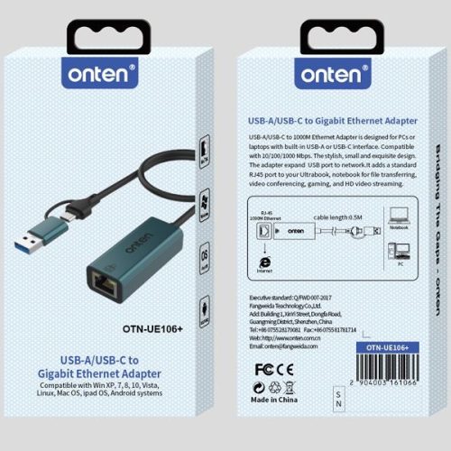 Onten USB/TPC TO RJ45 Adapter OTN-UE106