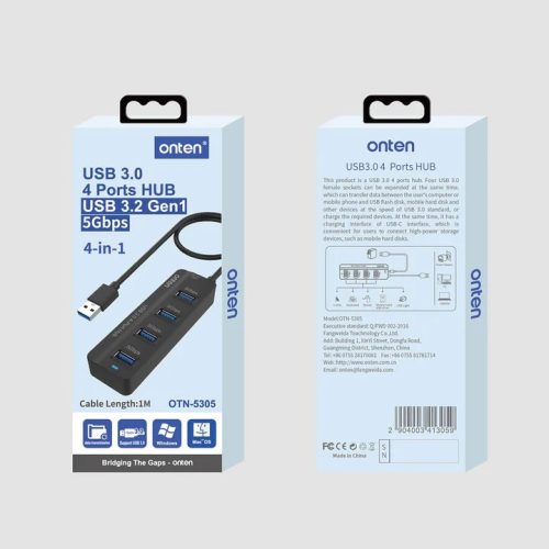 Onten 4 Port USB 3.0 Hub OTN-5305