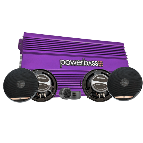 Powerbass 8000W 4ch + 4x Powerbass 6.5″ Mids